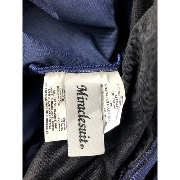 MIRACLESUIT NEW Madero Underwire One Piece Swimsuit Blue Size 24W Plus - Picture 6 of 8